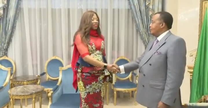La ministre déléguée en charge de la nouvelle économie du climat de la RDC, Stéphanie Mbombo, reçue mercredi à Brazzaville par le président Denis Sassou N'guesso.